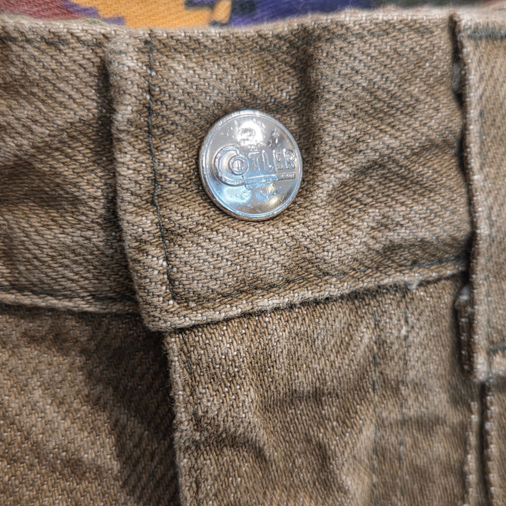 Vintage Cotler Blues Alley Boys Brown Acid Wash Pleated Jeans 8S Made in USA - Picture 2 of 6